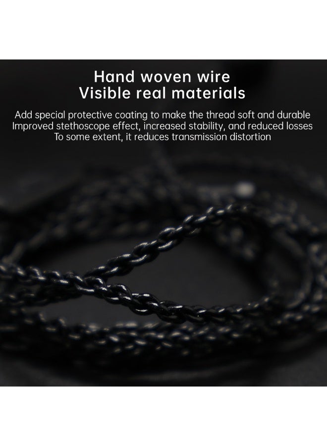 إن دي كابل ND 10-2 سماعات احترافي، نحاس خالٍ من الأكسجين، صوت عالي الدقة Hi-Fi، 3.5 مم، 2-Pin قابل للفصل، كابل سماعات IEM متوافق مع KZ و CCA و TRN و QKZ و CVJ - Image 3